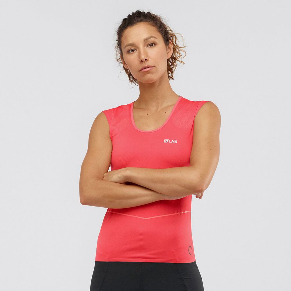 Salomon S/LAB NSO SL Camiseta Sin Mangas Mujer - Rojas Naranjas - Colombia (68457-ACVG)